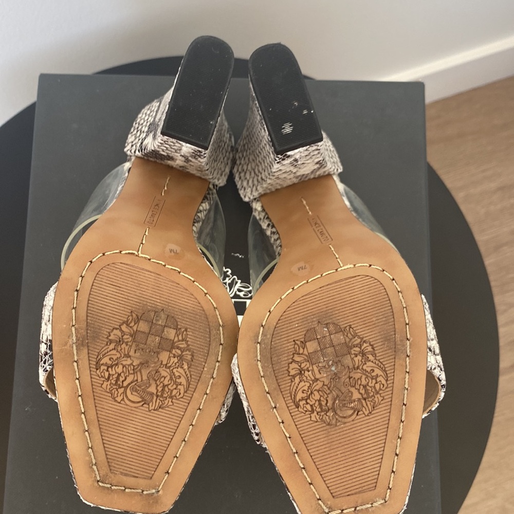 Vince Camuto Velima Black And White Python Sandal… - image 4